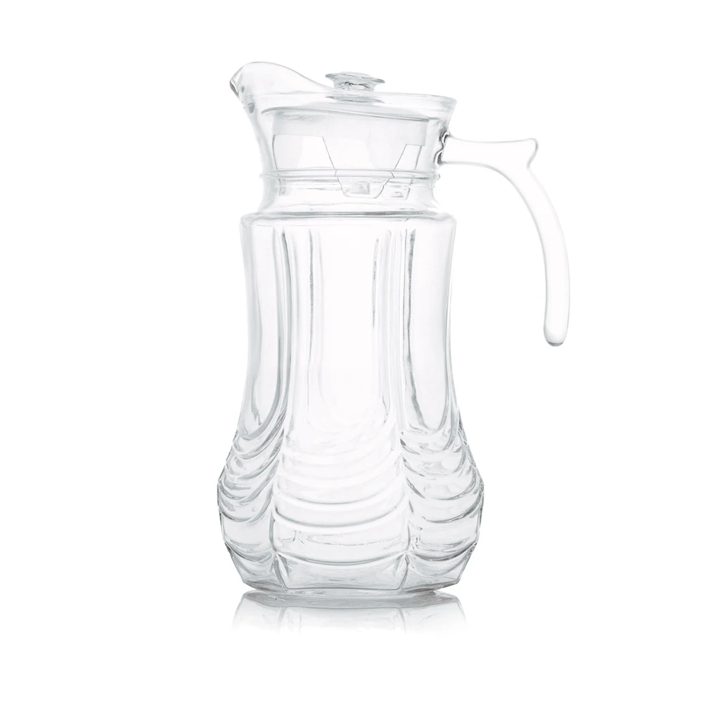 GLASS PITCHER WITH DIAMOND COVER 1.8L 12x26x19cm AT HOME HAS