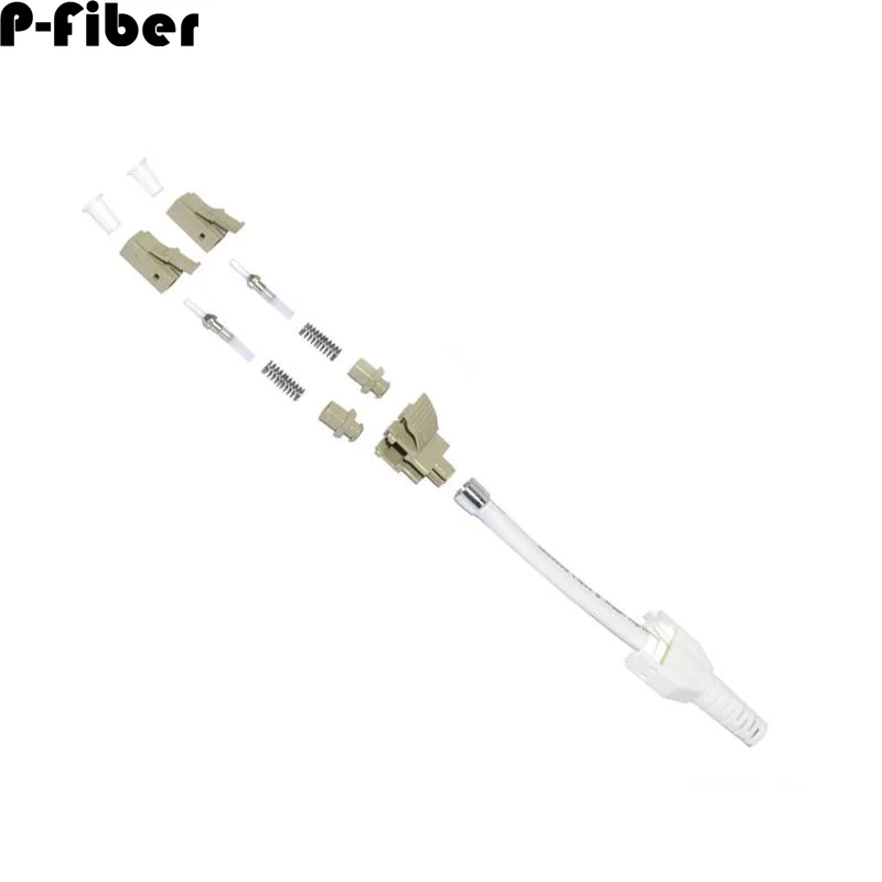 

50pcs LC Uniboot optical fiber connector kits one tube dual cores multimode for fibre optic jumper