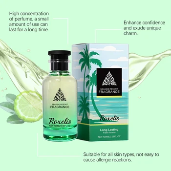 Roxelis 100ml Seaside Resort Fragrance Natural Fragrance Light Lasting Fragrance Layers Exhale Charm Everyday Portable Fragrance 5