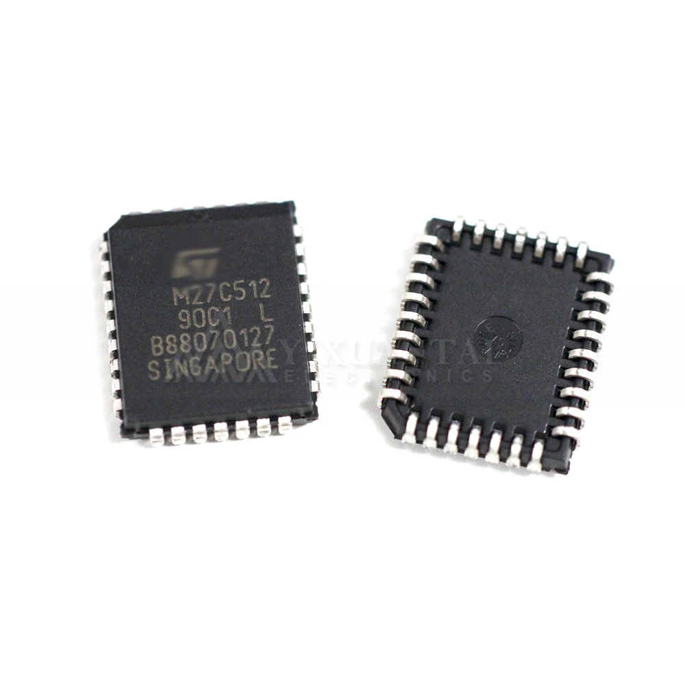 2 pz/lotto nuovo M27C512-90C1 M27C512 90 c1 M27C512-90C IC EPROM 512KBIT parallelo 32PLCC originale