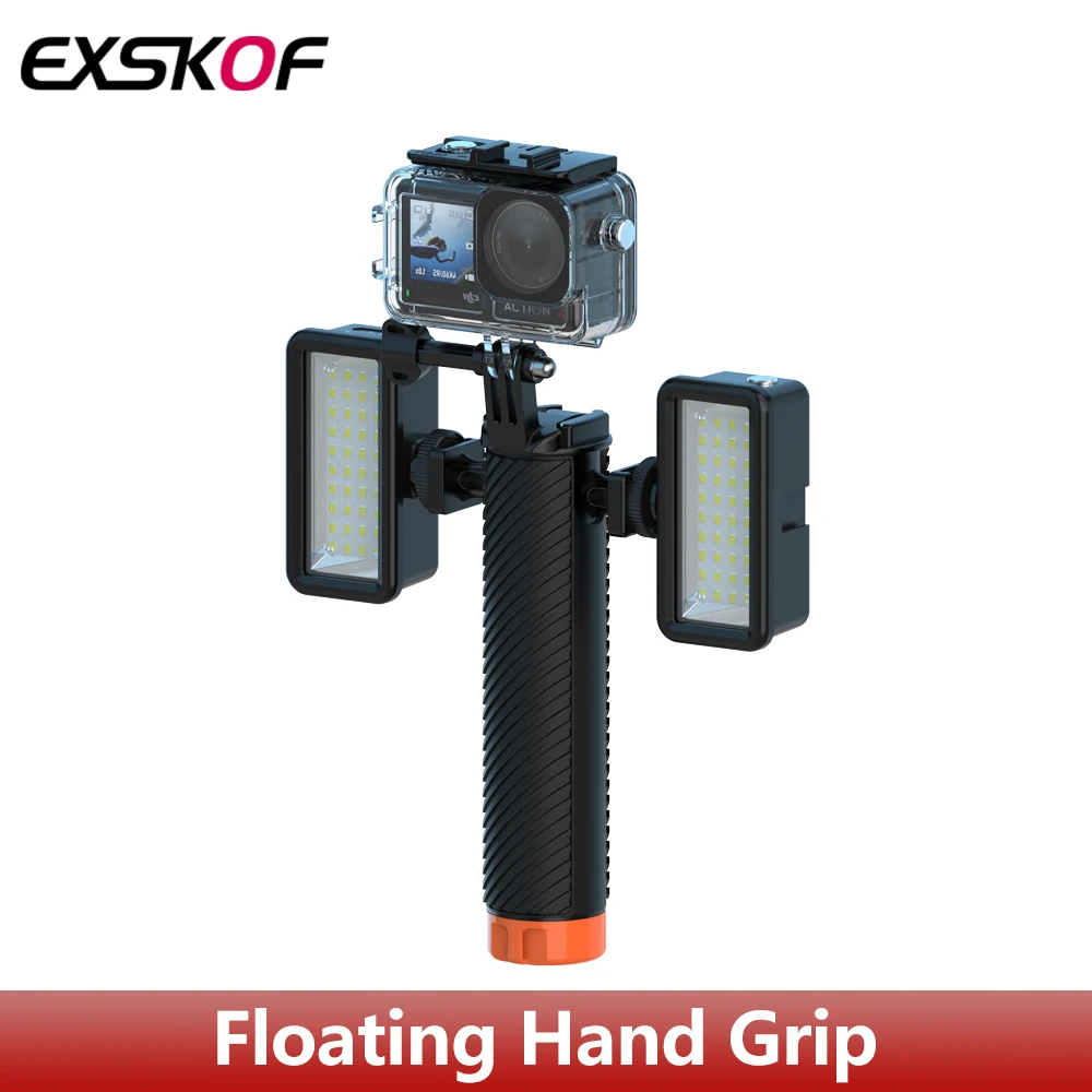 Waterproof Floating Hand Grip Cold Shoe Mount For GoPro Hero 13 12 11 10 9 8 Insta360 X4 X3 Osmo Action 5 4 3 Camera Accessories