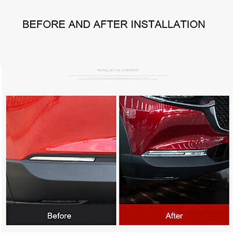 Car Bumper Front And Rear Corner Protection Trim For Mazda CX-30 2020 2021 & Car Front Rear Fog Light Lamp Frame Trim