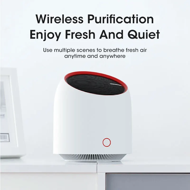 

Air Purifier USB Mute Odor Deodorizer with Digital Display Dust Smoke Formaldehyde Removal Air Filter with Lamp