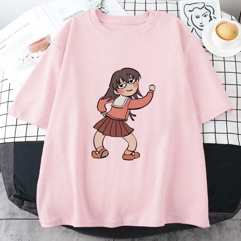 

Azumanga Daioh Ayumu Kasuga Oversized Tshirts Women/men Kawaii/cute Girl T-shirts High Quality 100% Cotton T Shirts Short Sleeve