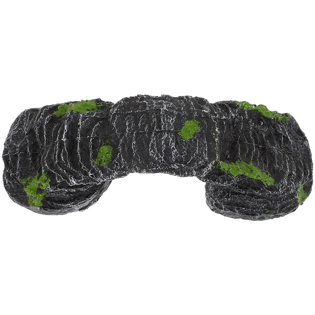 

Reptile Basking Platform Rock Turtle Tank Climbing Ladder Hideout Resin Bridge Aquarium Terrarium Decor for Bearded Dragon Gecko