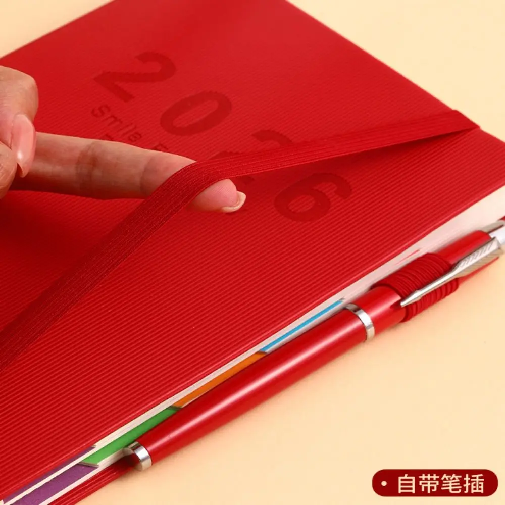 New A5 2026 Agenda Book Pen Loop Efficiency Manual Daily Planner Time Management Elastic Bond Calendar Book Students