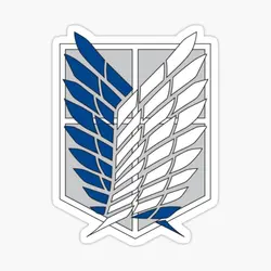 Wing Of Freedom Aot  5PCS Stickers for Water Bottles Anime Wall Luggage Decorations Funny Home Room Print Stickers Car Art