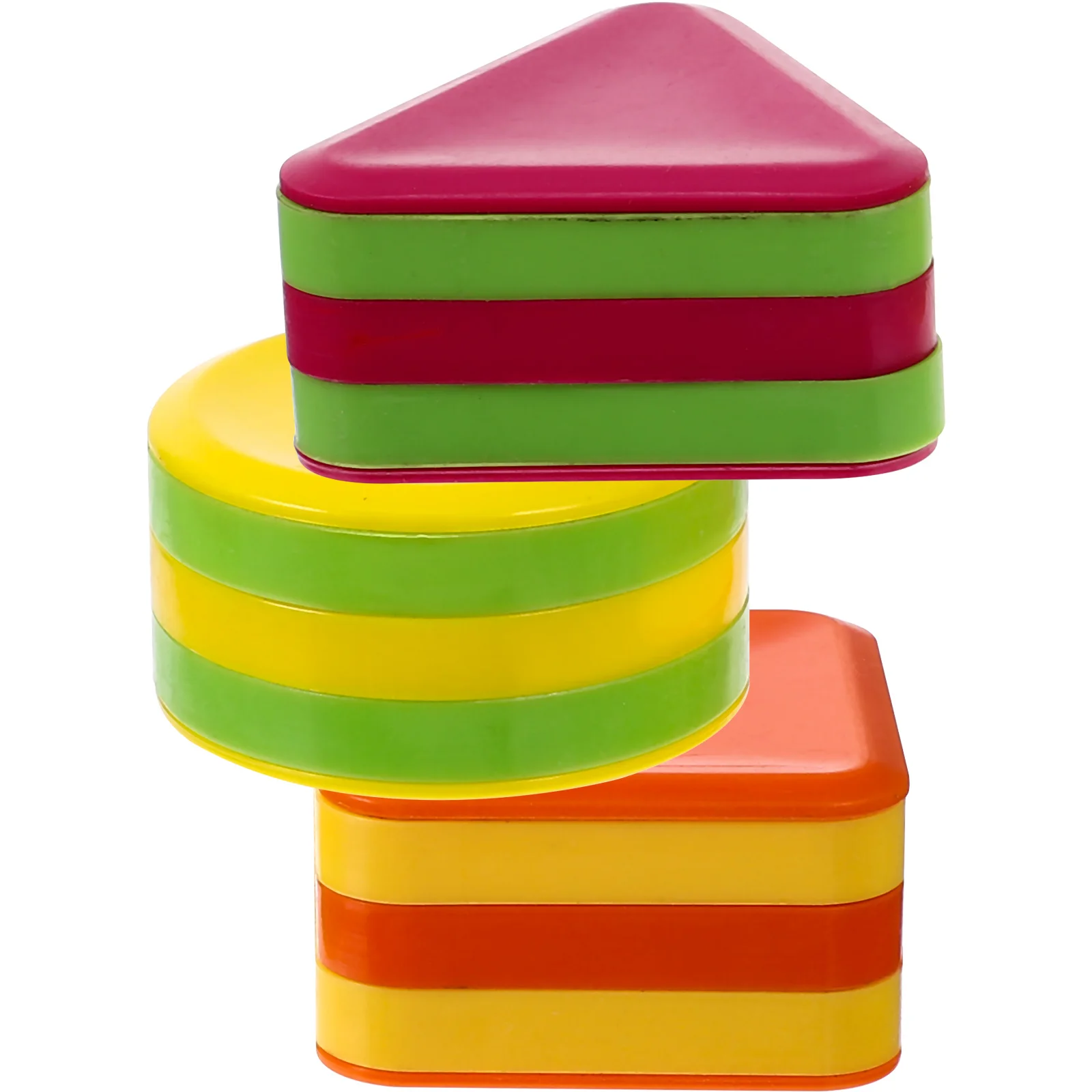 3 pezzi giocattolo per strumenti a percussione quadrato rotondo materiale musicale sicuro H plastica interattiva per lo sviluppo del cervello