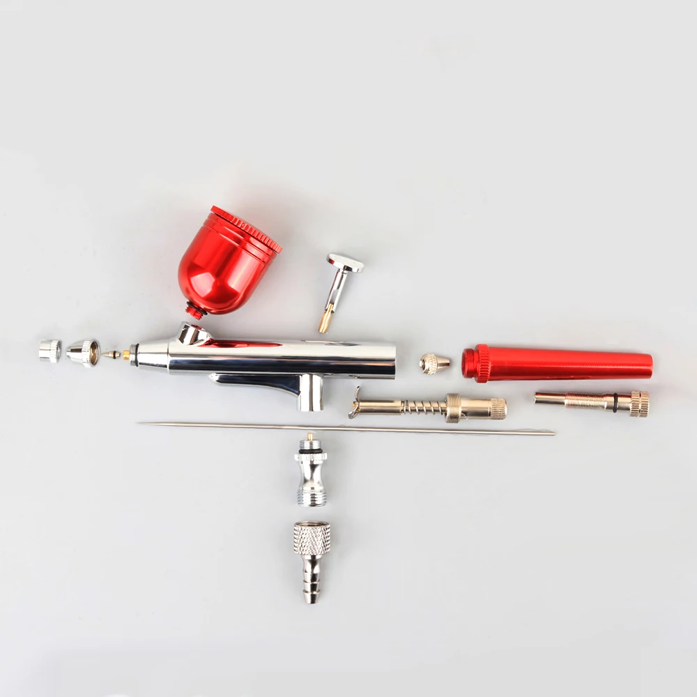 Dual Action Red Airbrush AC 131 Pen Spray Art Painting Tattoo Cake Makeup Beautifu Model Air Brush Gun