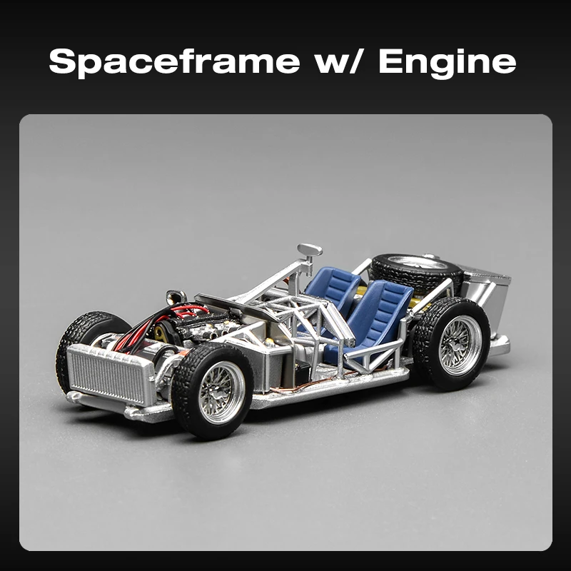 Preventa MH 1:64 marco espacial con motor modelo de coche fundido a presión juguetes MOTORHELIX