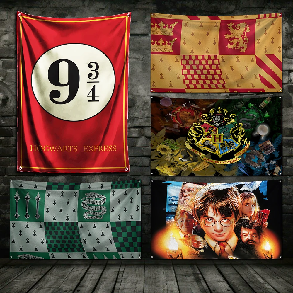 3x5 Ft Cartoon H-HarryS P-PotterS Flag Polyester Digital Printing Banner For Garage or Out door Decoration