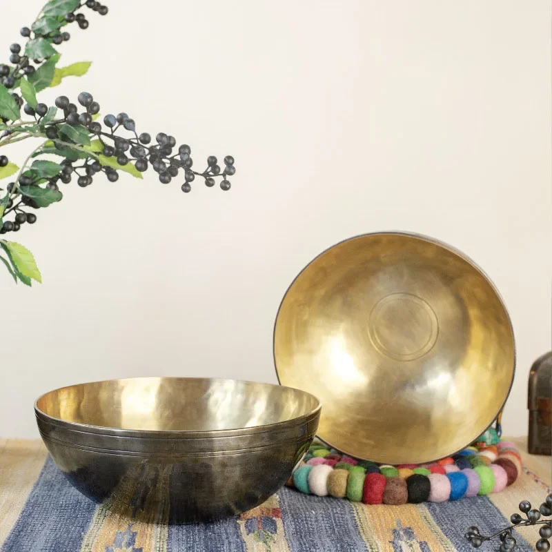 Nepal Ugin Engraved Line Singing Bowl Handmade Buddhist Tibetan Singing Bowls Meditation Sound Healing Percussion Instruments