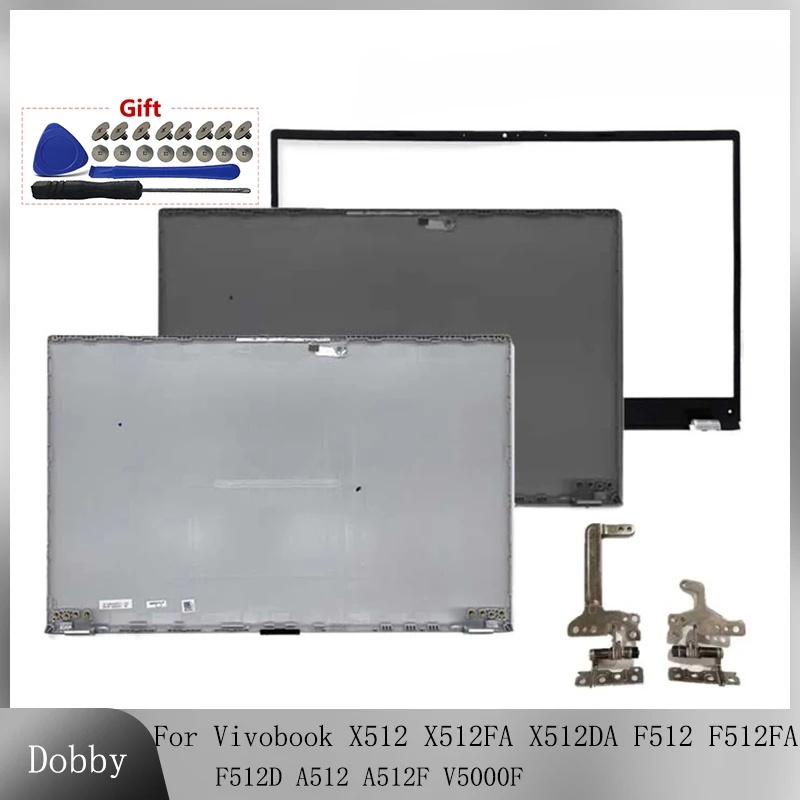 New For Vivobook X512 X512FA X512DA F512 F512FA F512D A512 A512F V5000F LCD Screen Back Cover Case Front Bezel Frame Hinge 15.6