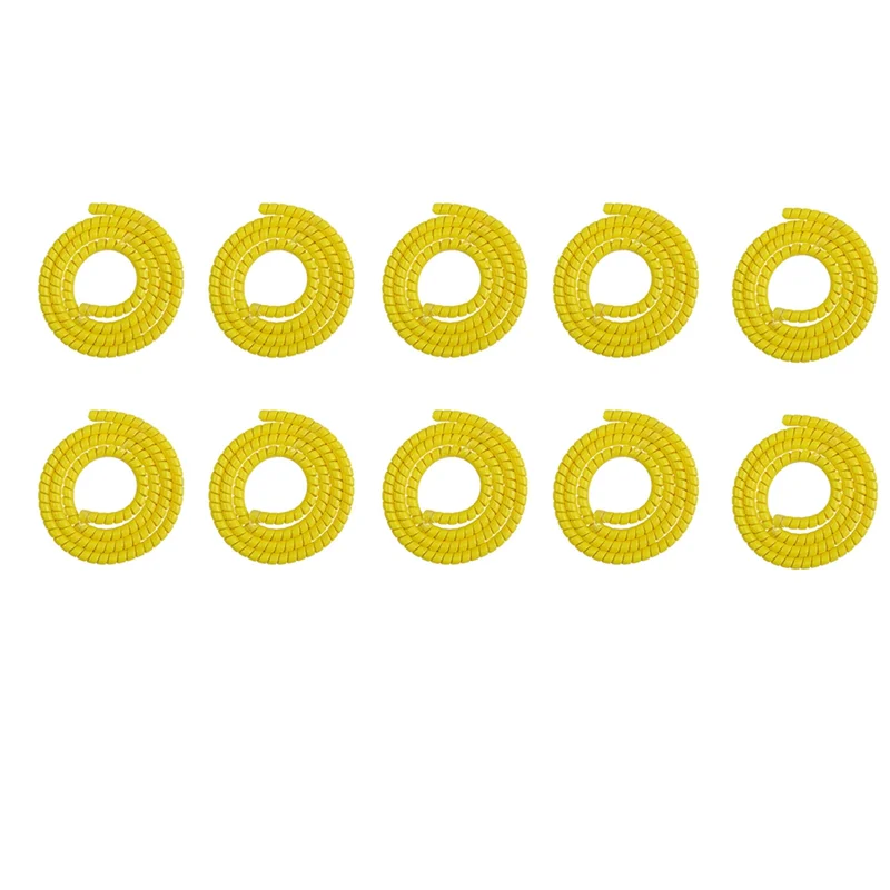 Scooter Cable Spiral Color Changing Tube Protector for Xiaomi M365 Pro Accessories Yellow 1M Long Winding Tube 10Pack