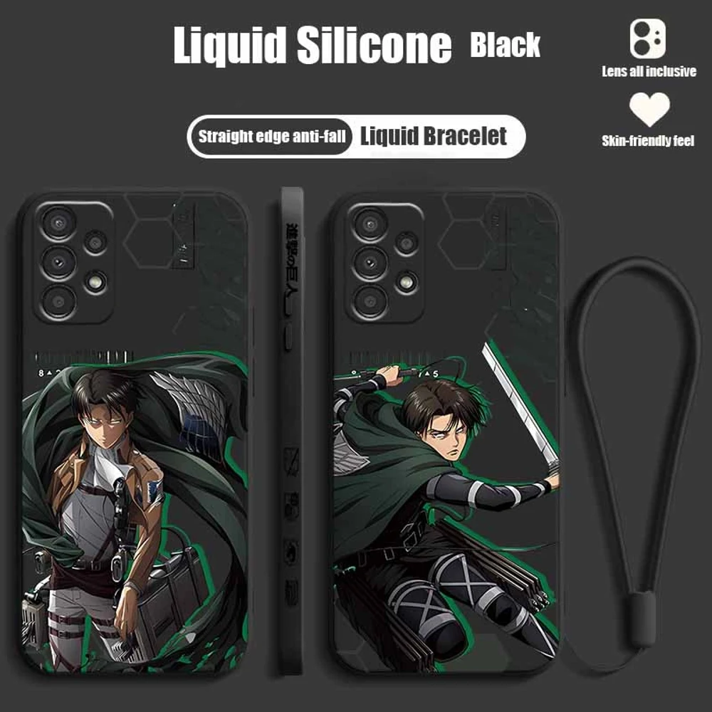 A-Attack on Titans For Samsung S26 S25 Edge S24 S23 S22 S21 S20 Ultra Plus Liquid Left Rope Cover Funda Silicone Soft Phone Case