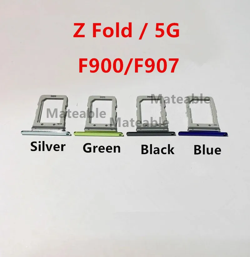 SIM Card Slots For Samsung Galaxy Z Fold 5G 4G F900 F909 SIM Tray Adapters Socket Holder Replace Phone Housing Repair Parts