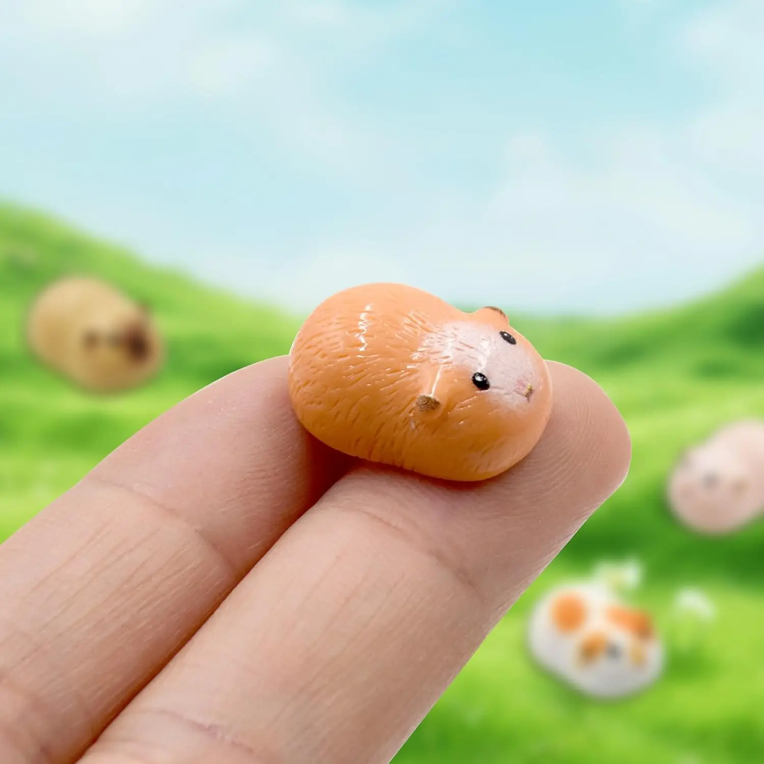Simulation Mini Guinea Pig Animals Tiny Resin Animals Dollhouse Fairy Garden Landscape Aquarium Party Desktop Decoration Gift