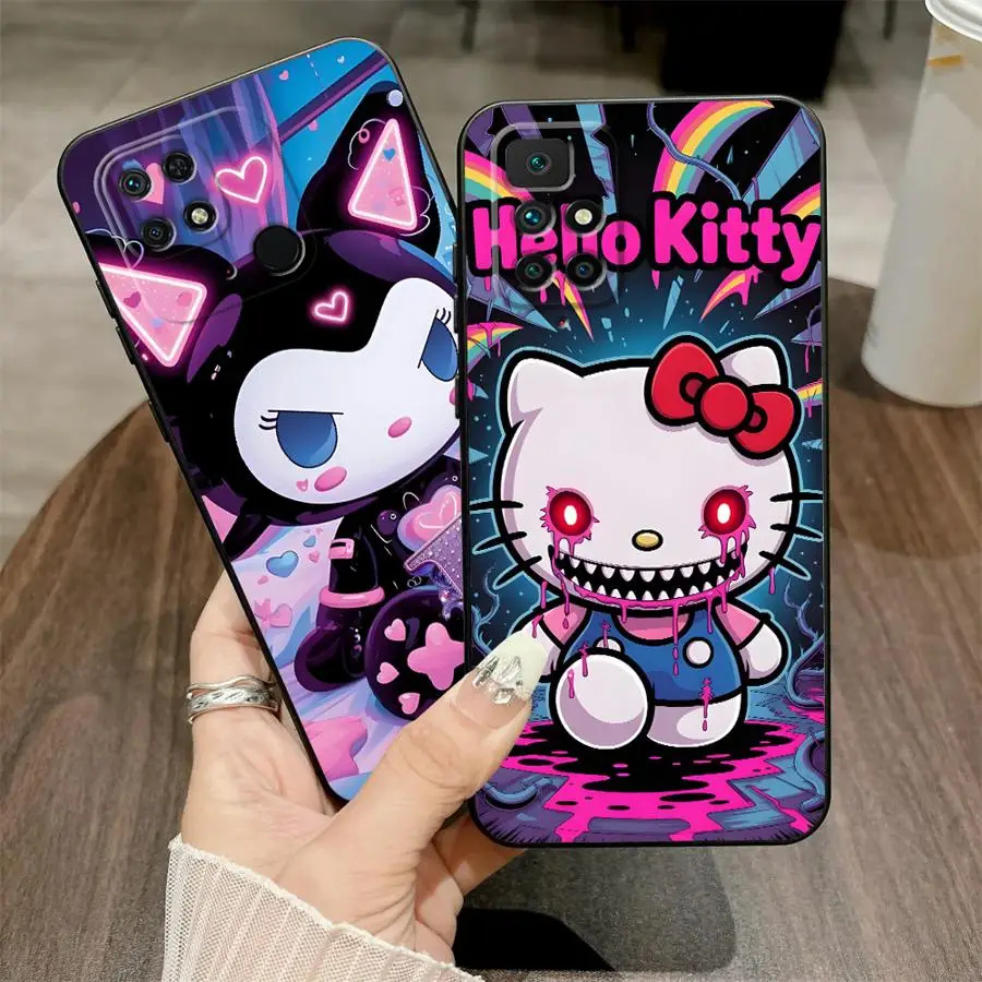 مرحبا كيتي كورومي أنيمي لينة عودة غطاء الهاتف الحال بالنسبة Xiaomi Redmi K40 K50 الألعاب K60 A5 A1 A2 زائد 9T 10 12 9A 9C 12C 13C #1