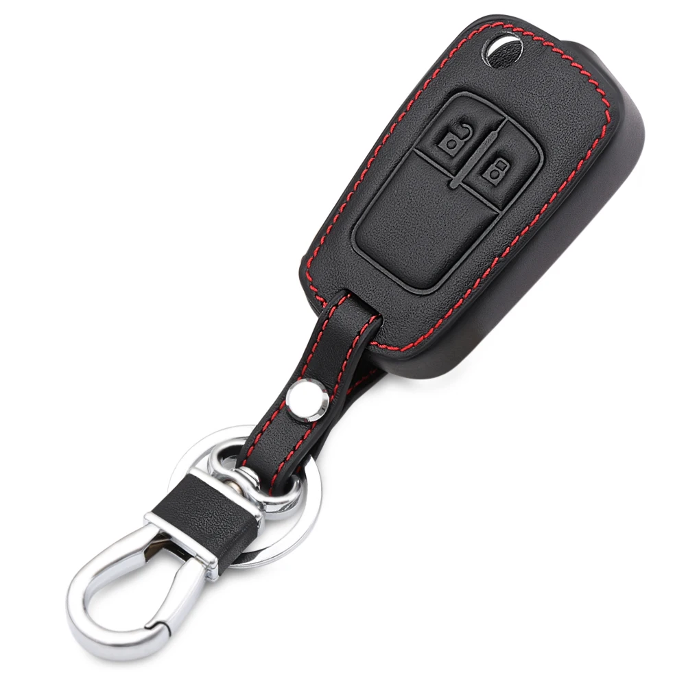 Leather Key Cover Car Key Case For Opel Insignia Astra J Zafira Corsa D Mokka Meriva For Chevrolet Aveo Prism Spark Trax Cruze