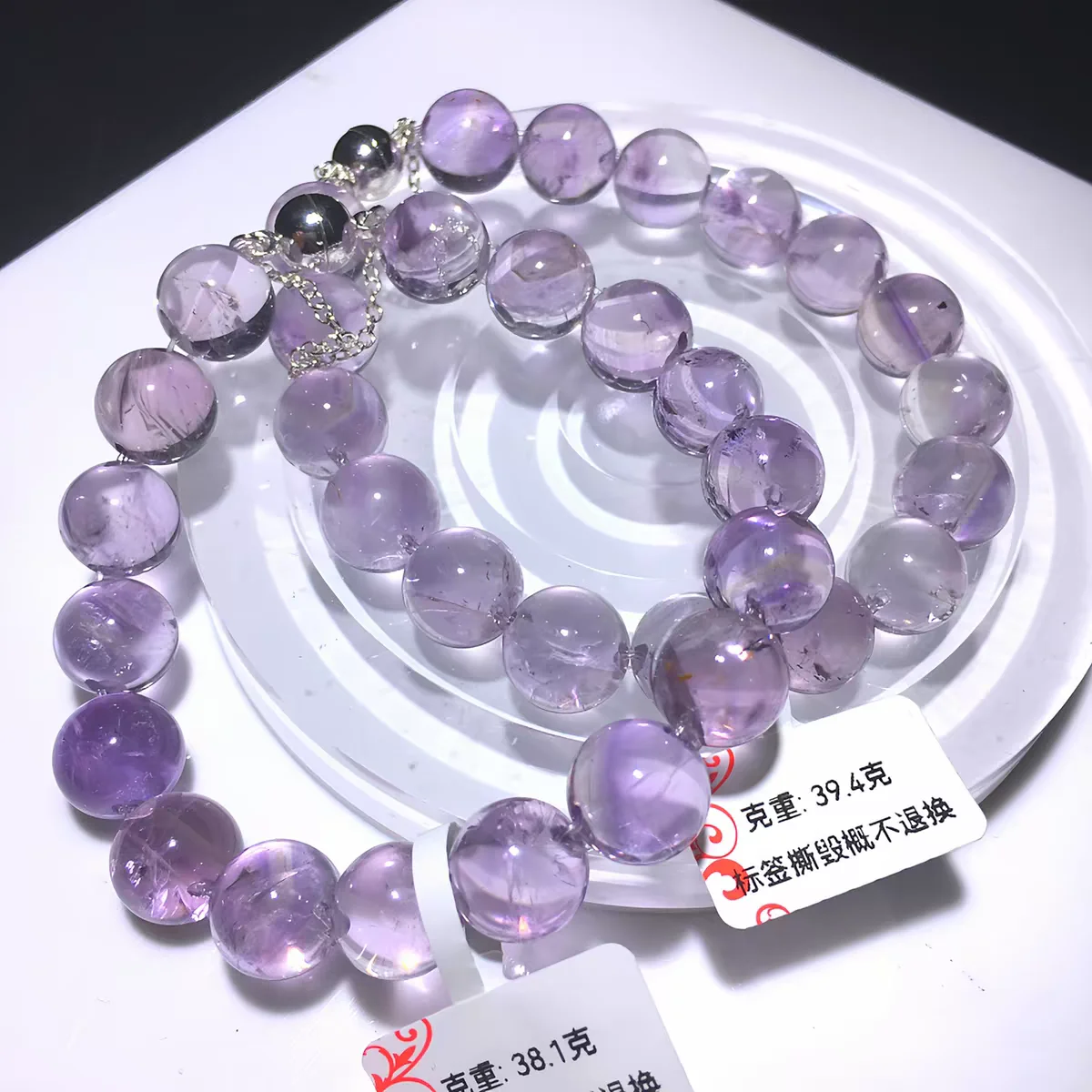 Natural Purple Amethyst Quartz Bracelet Clear Round Beads 11mm Women Men Stretch Bracelet Lavender Amethyst Stone AAAAA