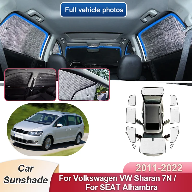 

Car Sunshades For Volkswagen VW Sharan 7N SEAT Alhambra 2011-2022 Full Cover Windshield Visor Anti UV Sunshade Accessories