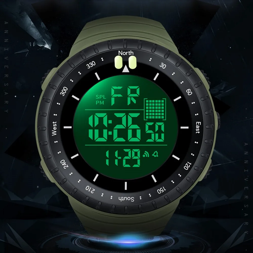 SYNOKE Outdoor Military Digital Watch For Men Fashion Retro Men Watch Sports Waterproof Men Watch Multifunctional Handsome Men