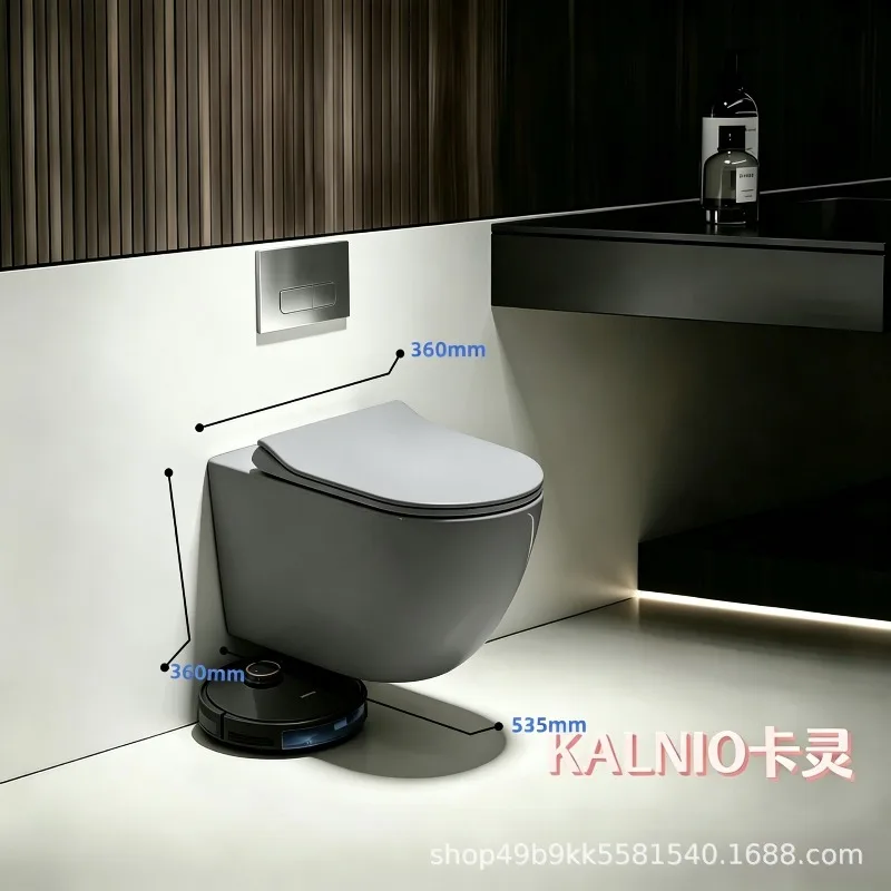 Matte wall-mounted toilet creative color black pink red yellow blue green gray wall-mounted wall-mounted suspended toilet