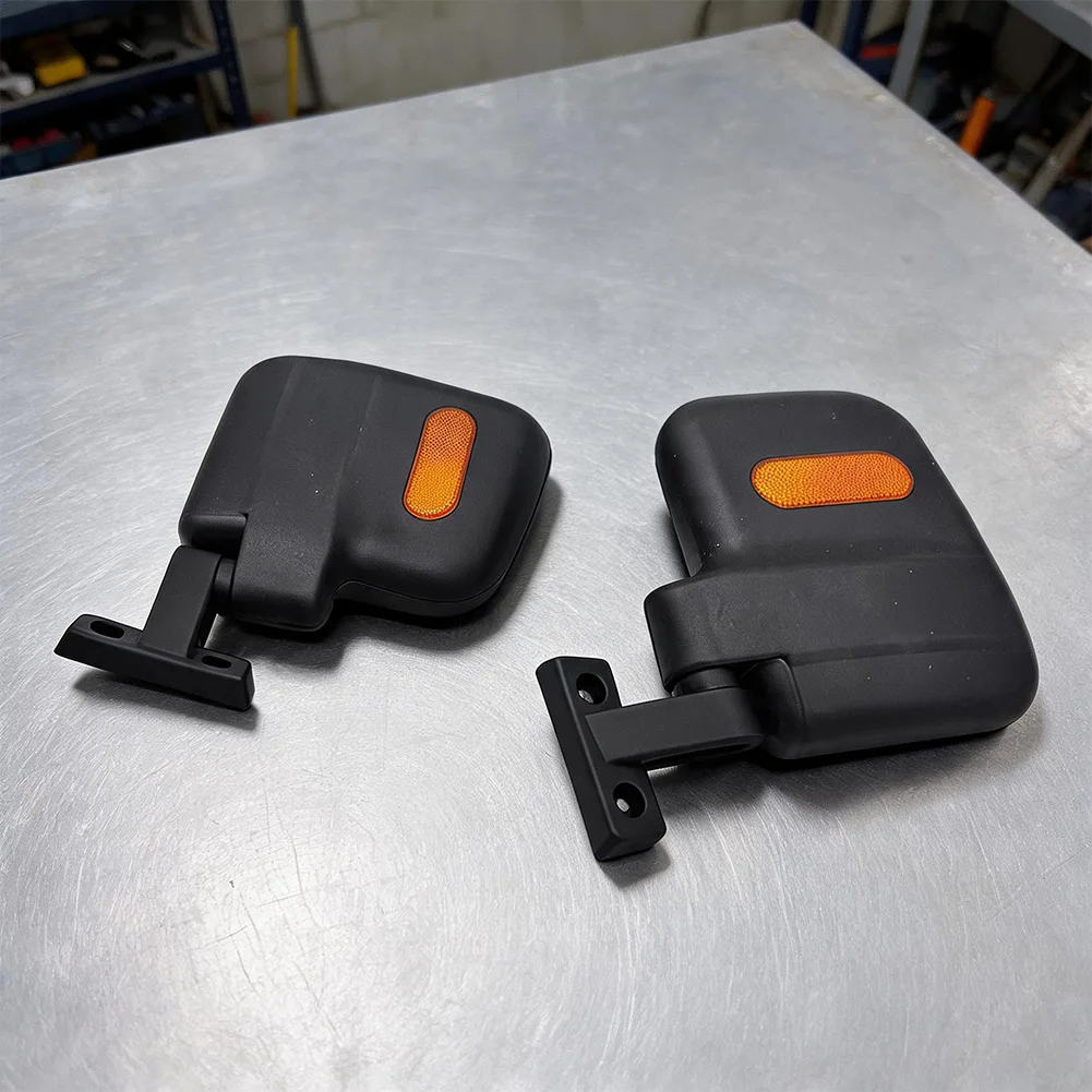 Black Closed Car Reversing Mirror with Rearview Feature for Cars Trucks SUVs Plastic Build Compact Design 1 Pair