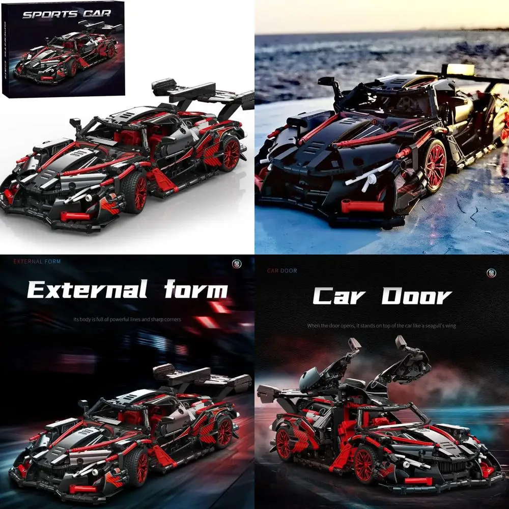 Racing Car Building Blocks Kit for Teens, 1:14 Scale, 1391-Piece DIY Model Set for Ages 12-16