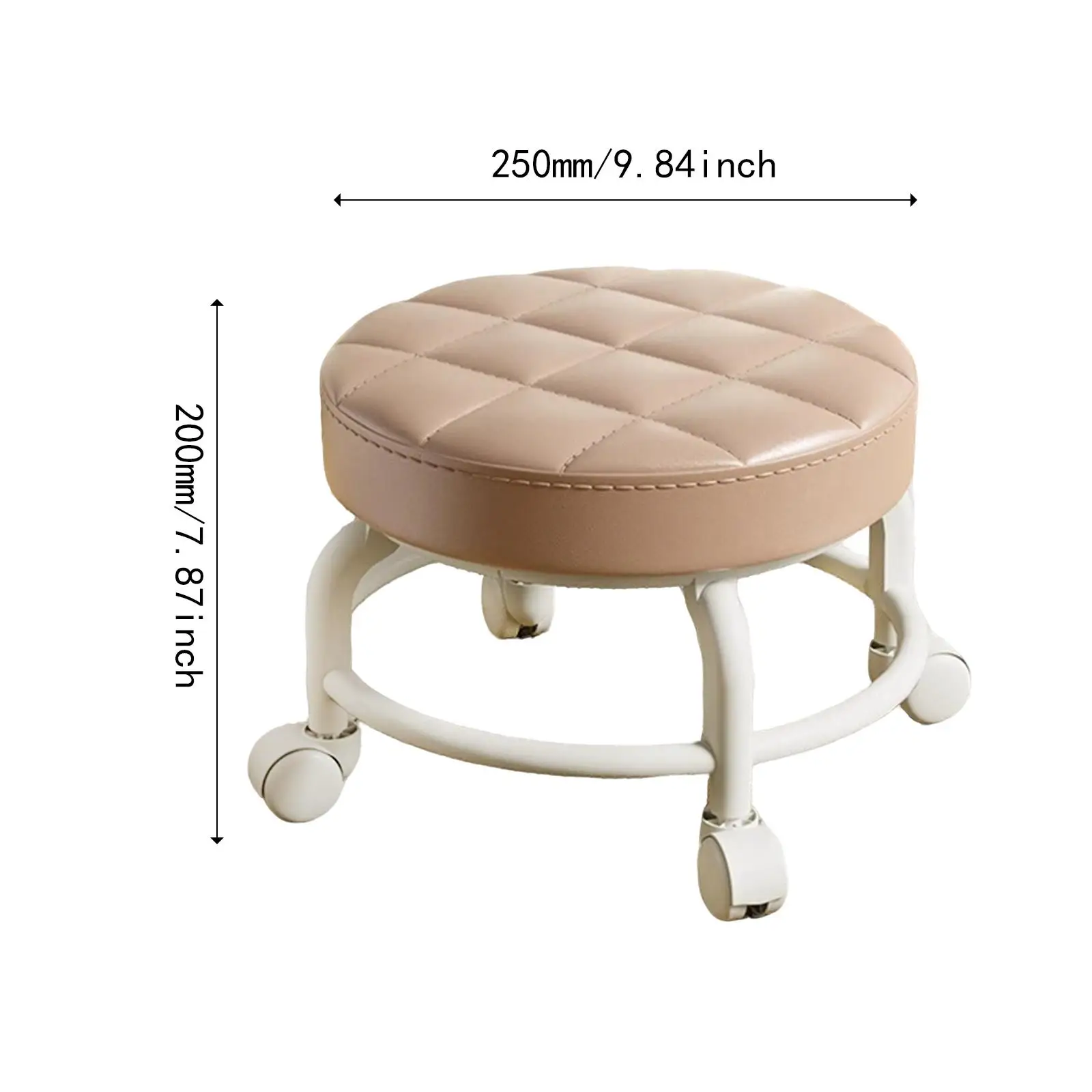 Rolling Stool Work Bench Low Roller Seat Lightweight Step Stool 360 Degree