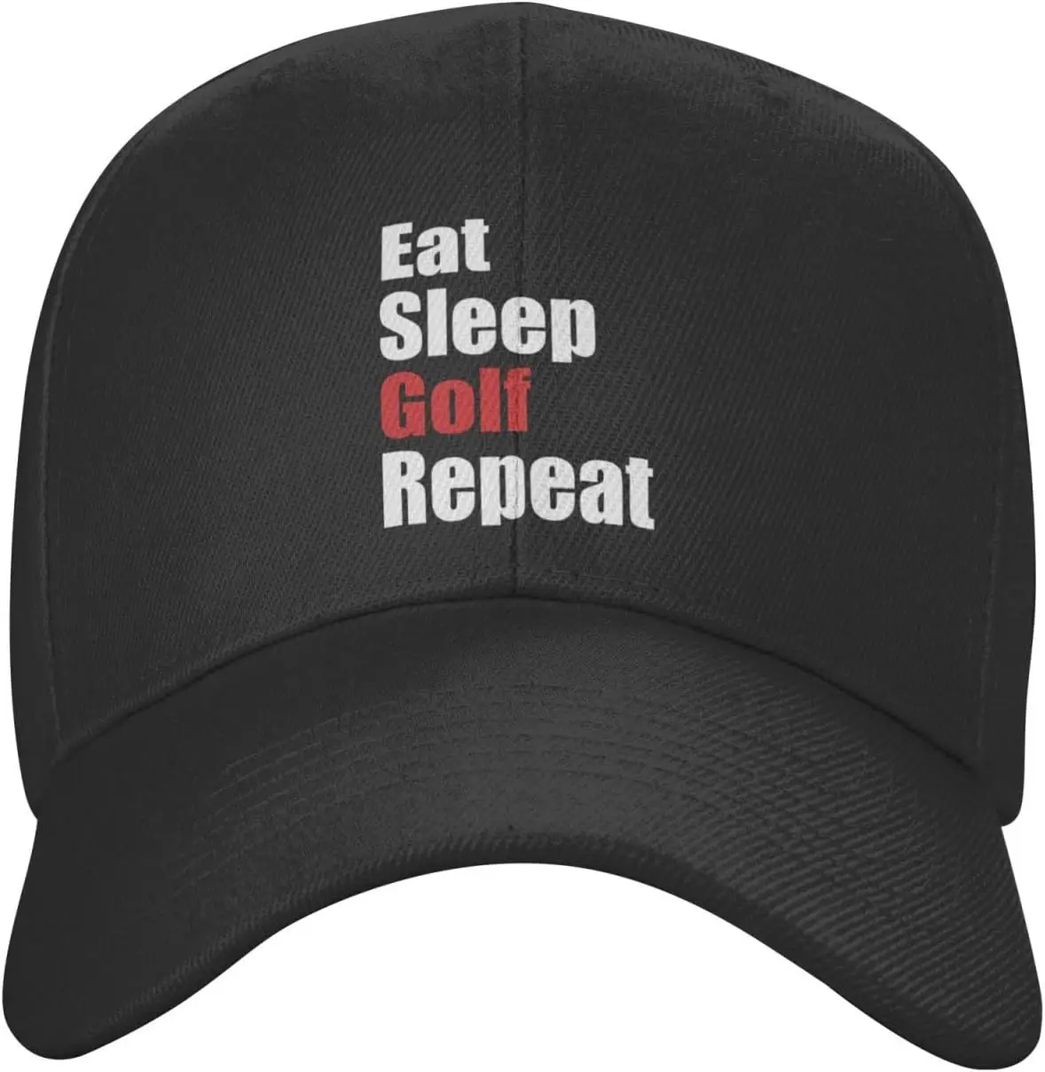 Eat Sleep Golf Repeat Funny Soft Baseball Cap Perfect for Adding a Playful Touch to Your Outfits