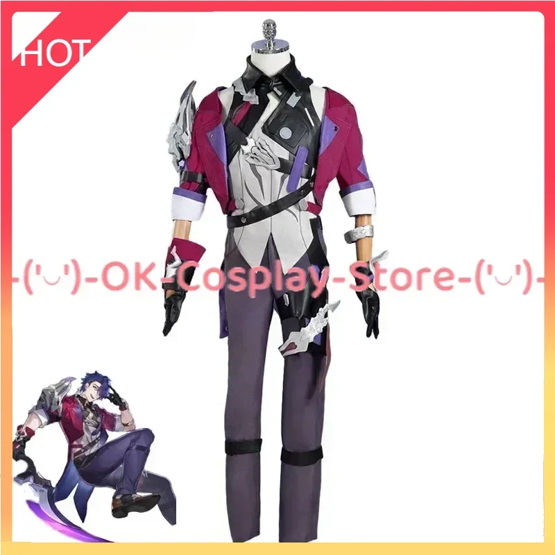 Sampo Koski Cosplay Costume Game Honkai Star Rail Cosplay Red Party Suit Halloween Uniforms Anime Clothing Custom Made