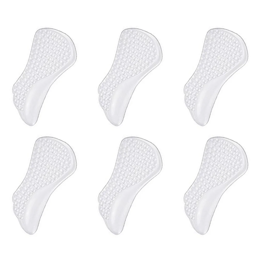 

3 Pairs Forefoot Pad Arch Support High Heels Insoles Shoe Mat Lightweight Breathable Invisible Gel Promote Circulation Relieve