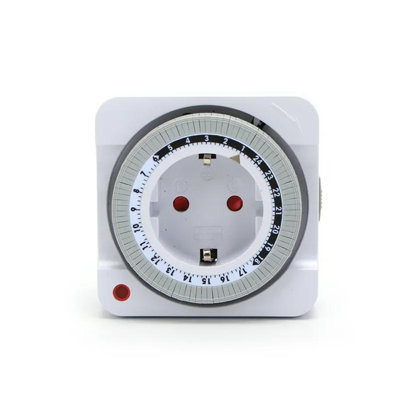 EU Plug 24 Hours Timer Switch Plug in Mechanical Grounded Programmable Smart Countdown loop Switch Socket Indoor Auto Power off
