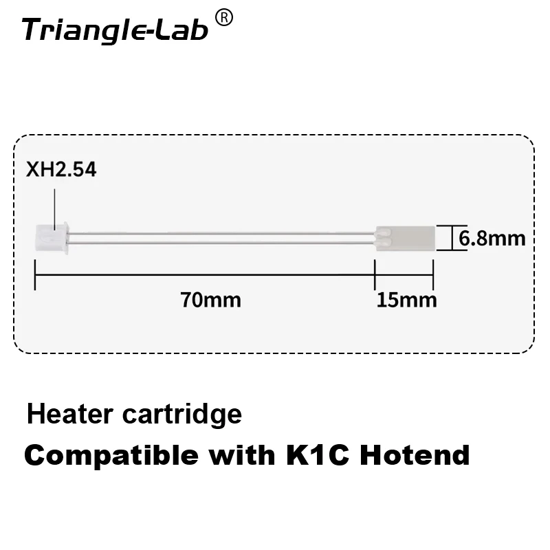 Trianglelab pemanas keramik PT1000 100K B3950 kaus kaki termistor HEATBLOCK untuk CHCB-OTC hotend perbaikan bagian untuk K1C 3D Printer