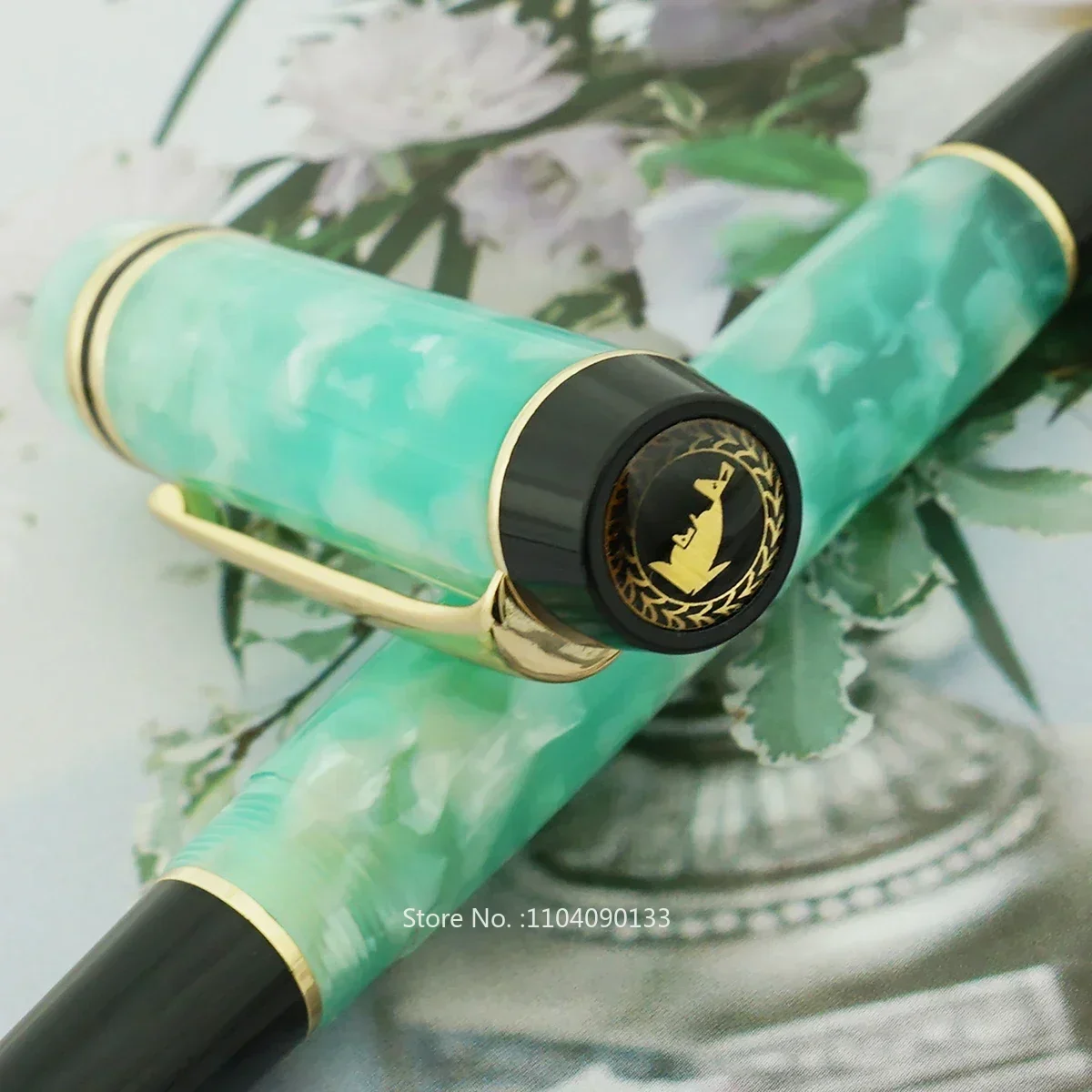 

Hot Kaigelu 316 Marble Green Celluloid Fountain Pen EF/F/M Medium Nib Beautiful Pattern Ink Pen Writing Gift For Office Business