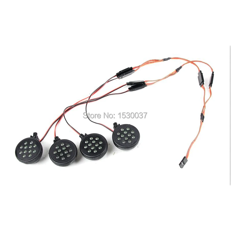 Plastic LED Lights Pods 4pc for 1/5 HPI Rovan BAJA 5T King Motor Rc Car Parts