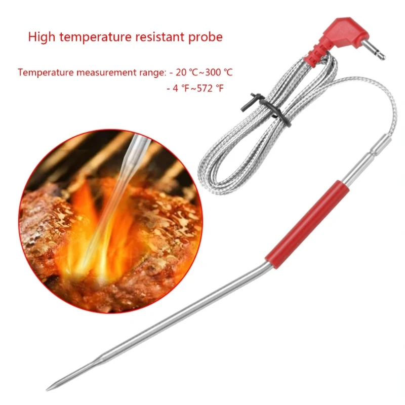 Waterproof Thermometer Probe Replacement for Wireless Digital Thermometer Cooking Food Stainless Steel Probes