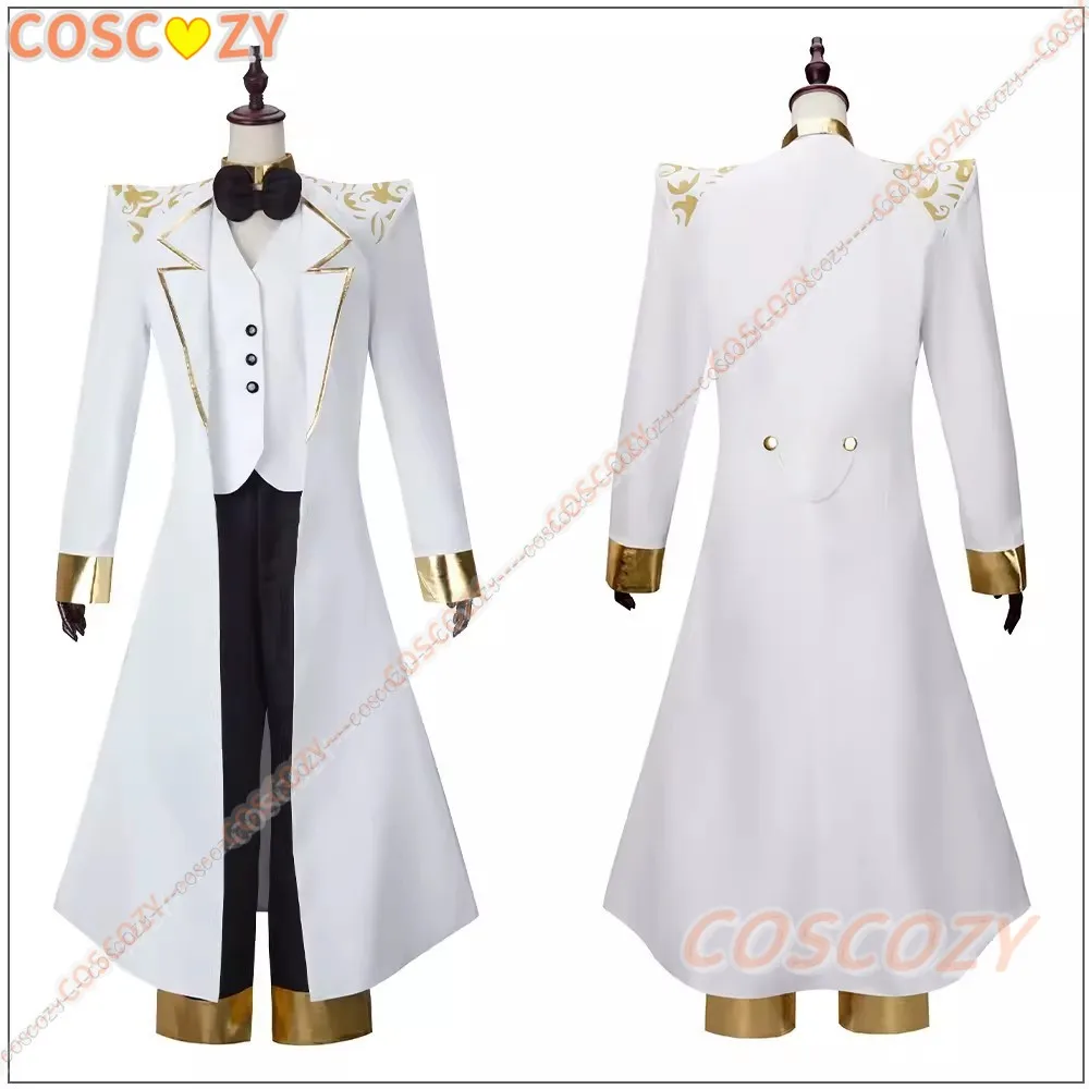 Hotel Michael Archangel Michael Cosplay Costume Suit Halloween Anime Cosplay Party White Mens Outfit