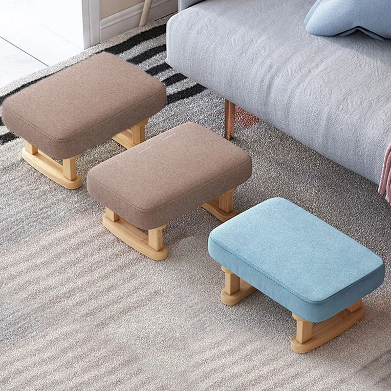 Taburete pequeño de madera, mueble creativo para reposapiés, sala de estar sofá para, 1 unidad