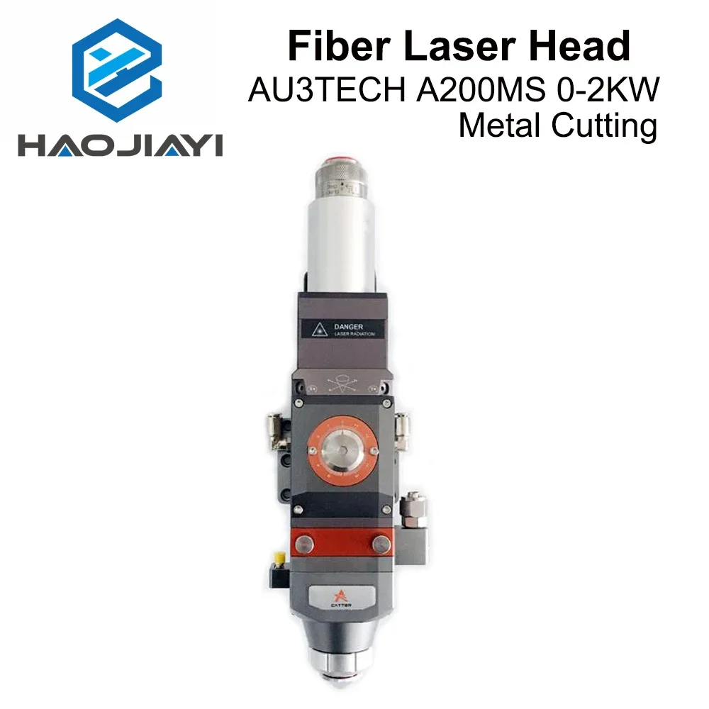 Metal Cutting Head AU3TECH A200MS 0-2KW Automatic Focusing OBH Laser Head D30 CL100 FL125 Ceramic D28 for Laser Machine