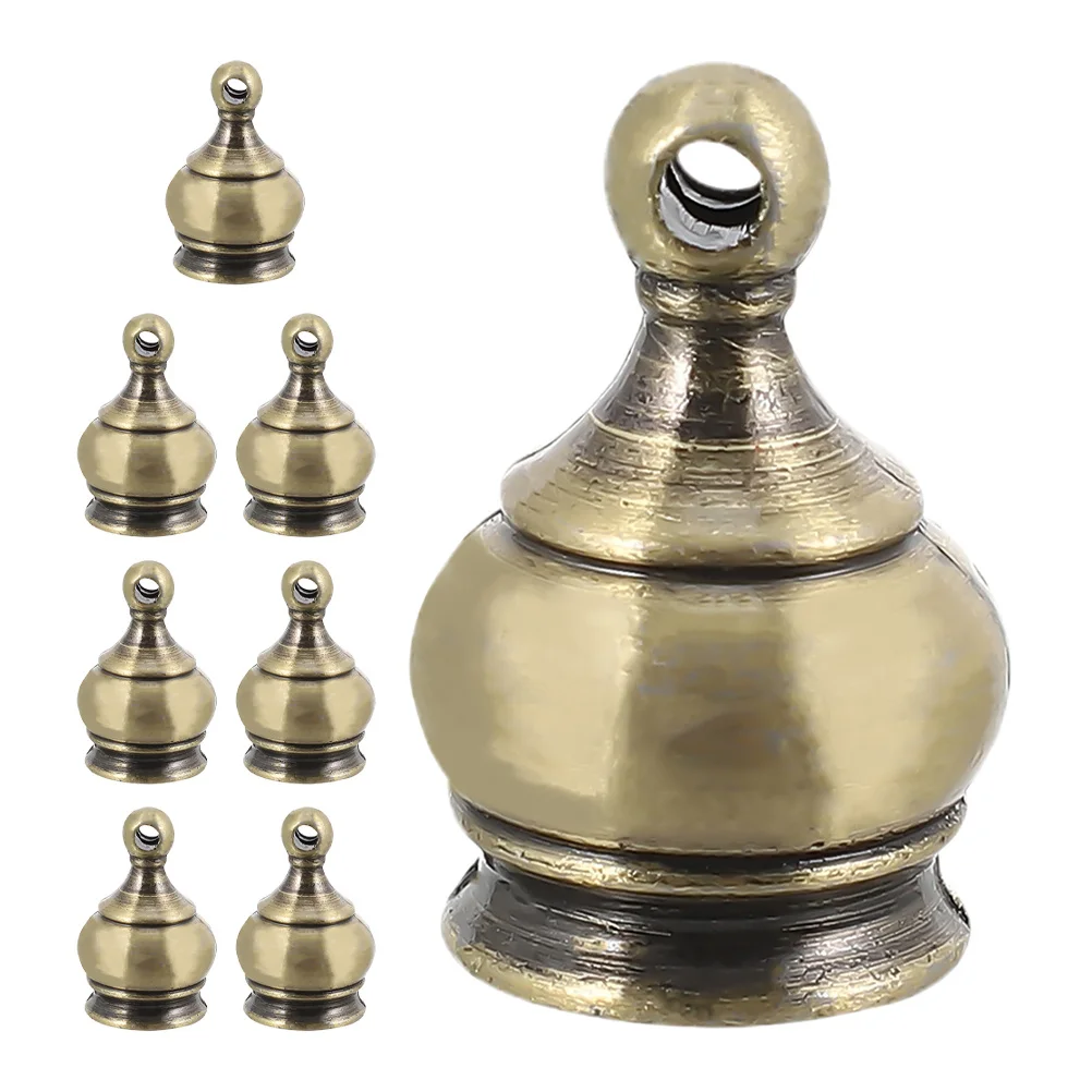 

8pcs Lamp Finial Cap Brass Screw Topper Decorative Knob For Shade Repair Replacement Parts Home Decor Accessories