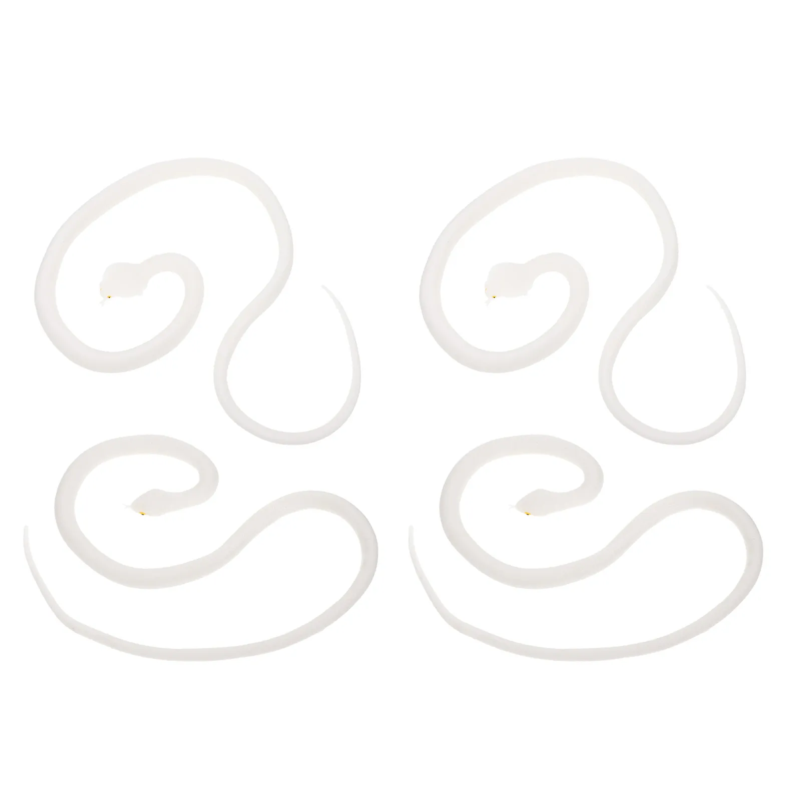 4Pcs Realistic Flexible Artificial Snake Playthings for Prank Scare Pranks Halloween Decoration Ghost Festival April Fools Day