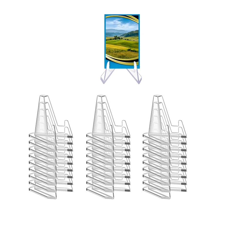 

Треугольная подставка для карточек, 10/30 шт., мини-акриловый держатель для фотографий с изображением идола, подходит для демонстрации монет/спортивных коллекционных карточек