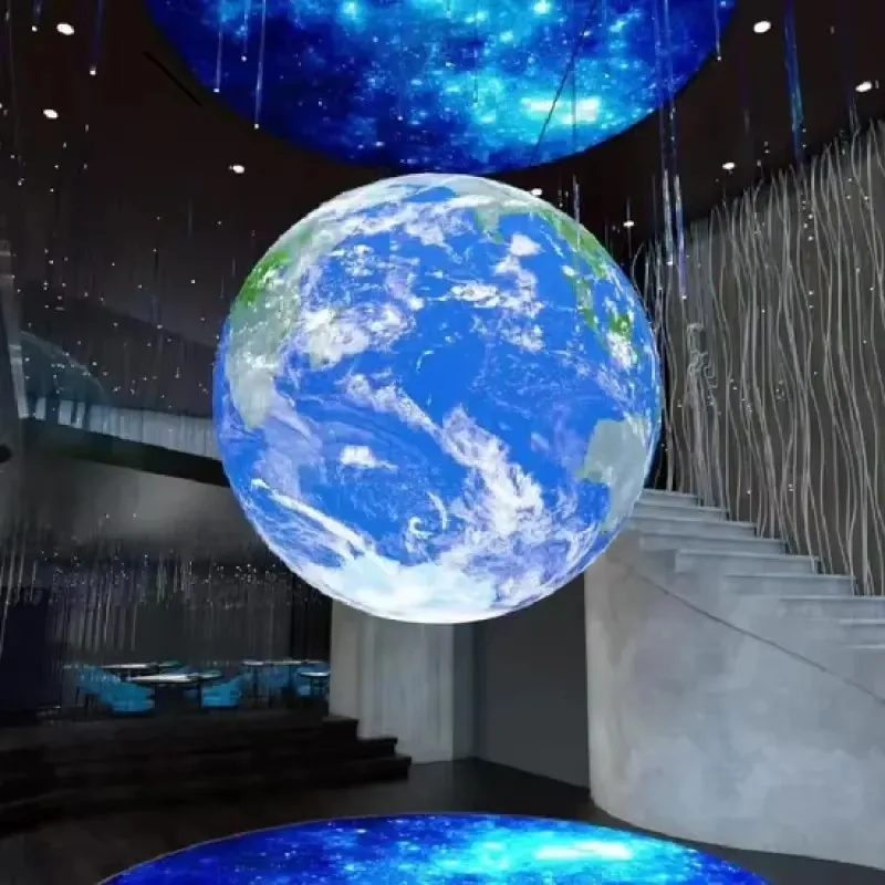 P5 SMD Full Color LED Screen, Custom Globe Shape Video Ball Display for Indoor Commercial Exhibition and Decoration