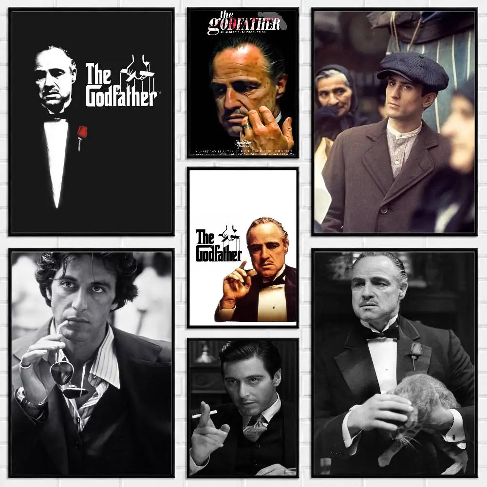 Movie The Godfather Poster Versatile HD Waterproof Wall Art Self-Adhesive Decor for Any Space Ideal Gift