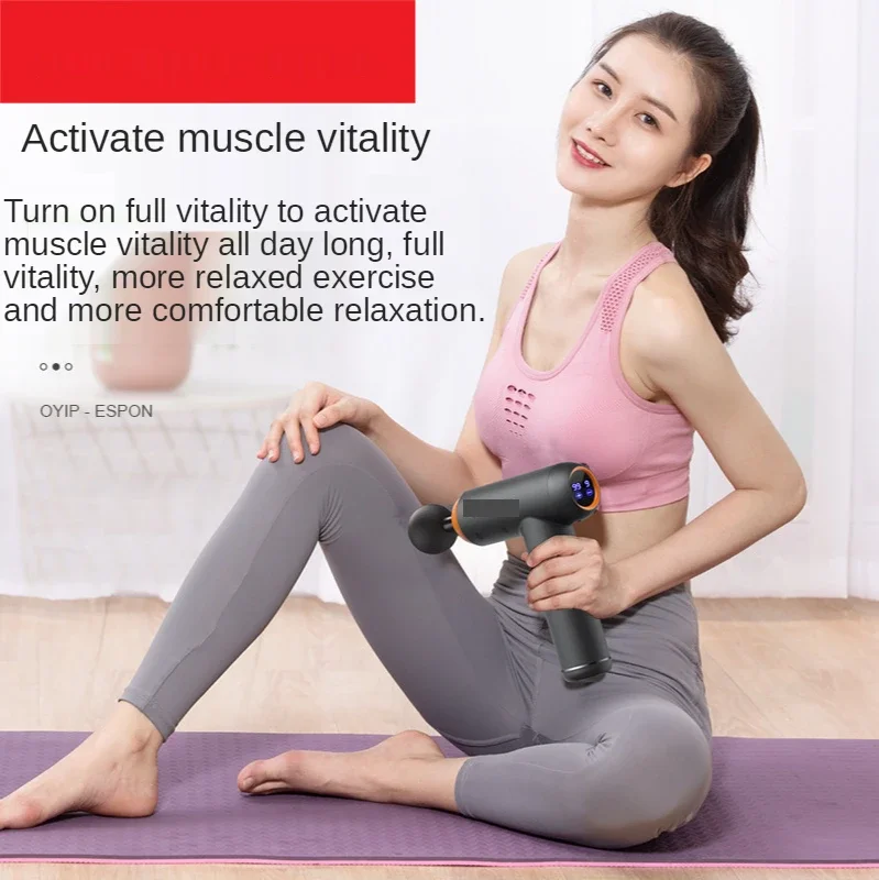 Vibrate Muscles Deep Massage Fascia Gun Muscle Relaxation Massager Fitness Equipment Massager Gun Ems Portable Fitness Equipment