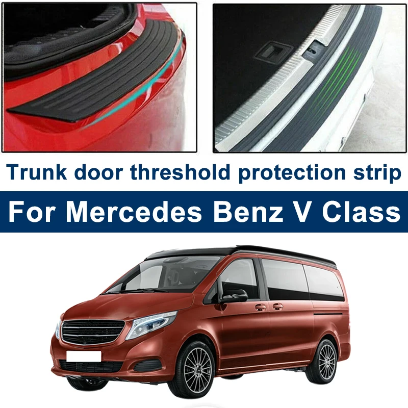 Защитная накладка на задний бампер и порог багажника для Mercedes-Benz V-Class W638 W639 W447, резиновая полоса от царапин