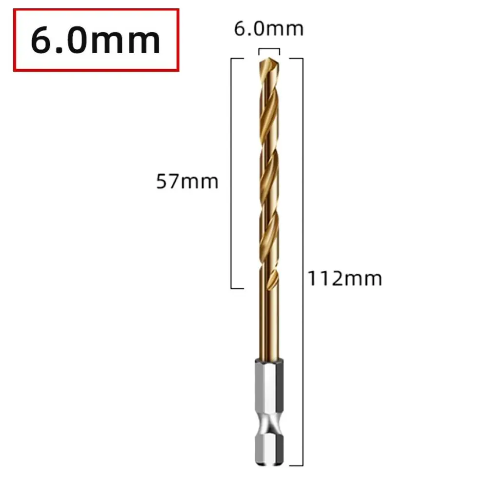 

Электроинструмент, сталь с титановым покрытием, набор сверл 1,5–10,0 мм, спиральная дрель, высокоскоростная шестиугольная ручка
