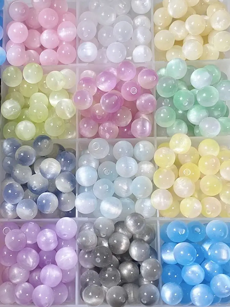 32 , 8mm, Imitation oeil de chat, résine, perles rondes, perles amples, perles de bracelet, perles, bricolage, corde à cheveux, épingle à cheveux, chaîne de téléphone portable, bracelet, collier,